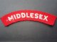 MIDDLESEX REGIMENT CLOTH SHOULDER TITLE.