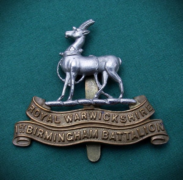 Genuine WW1 1st Birmingham Pals Cap Badge