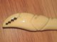 Antique unique  Ivory  carved lobster claw handle dagger , nice blade