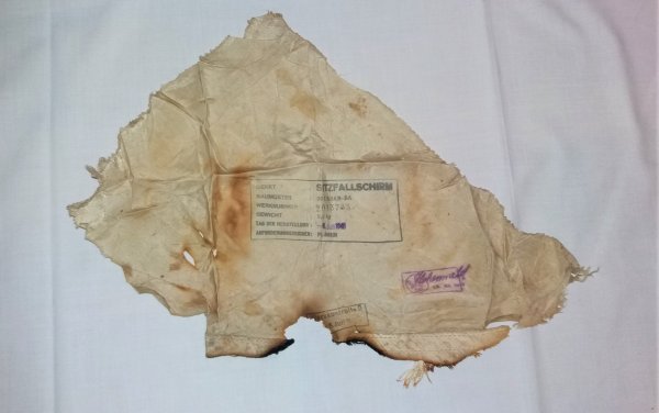relic part from ww2 Luftwaffe parachute with markings