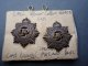 ROYAL ARMY SERVICE CORPS OFFICERS COLLAR BADGES.
